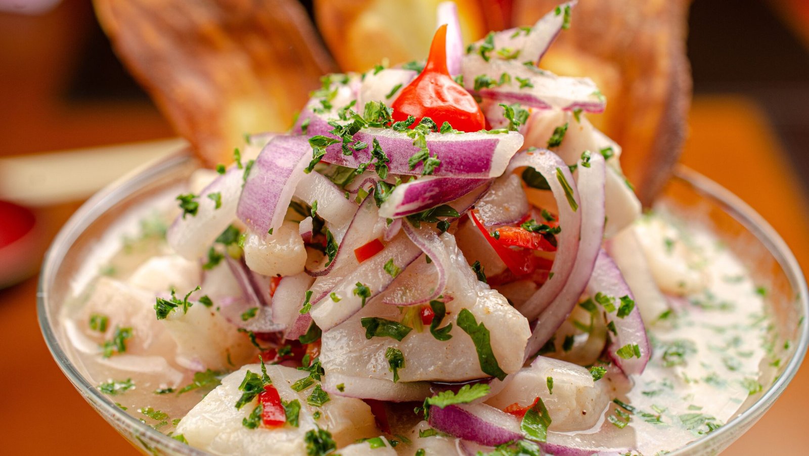 Ceviche-Raw Fish cured in lime