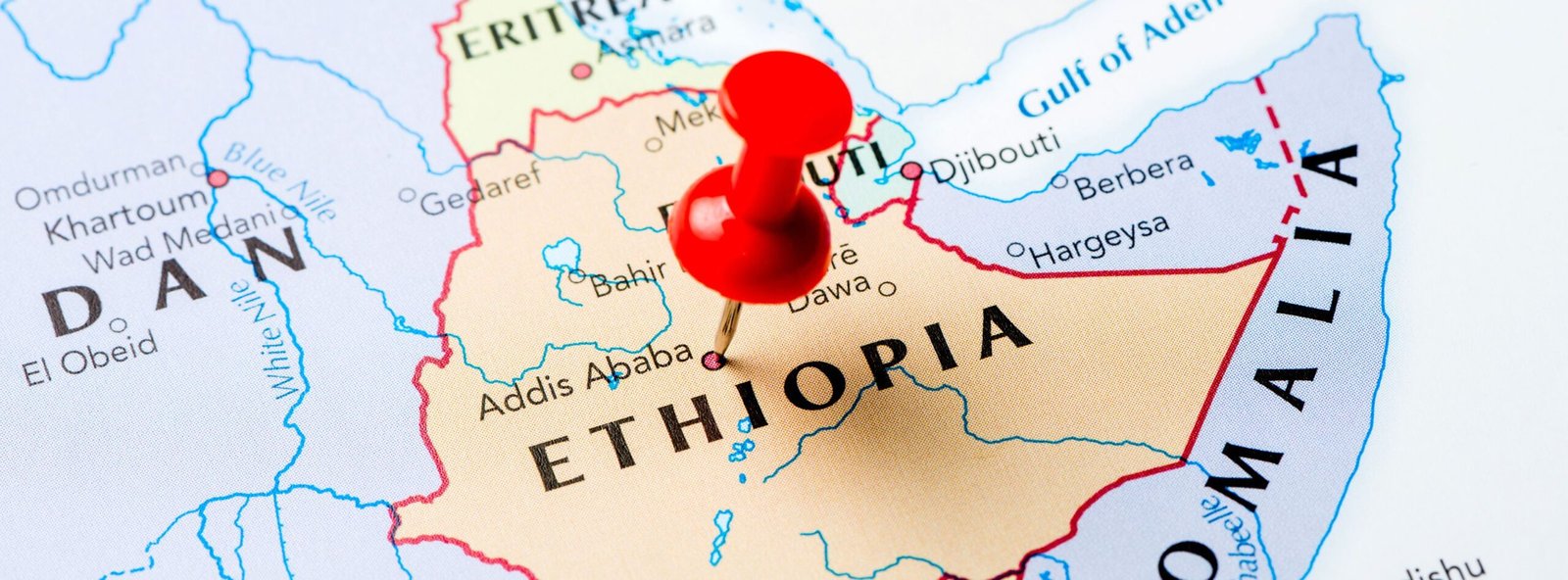 Ethiopia map close view