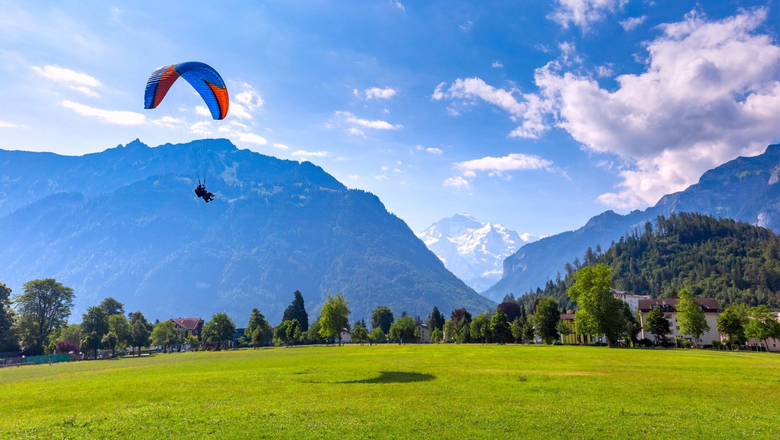 Paraglider in Interlaken, Switzerland